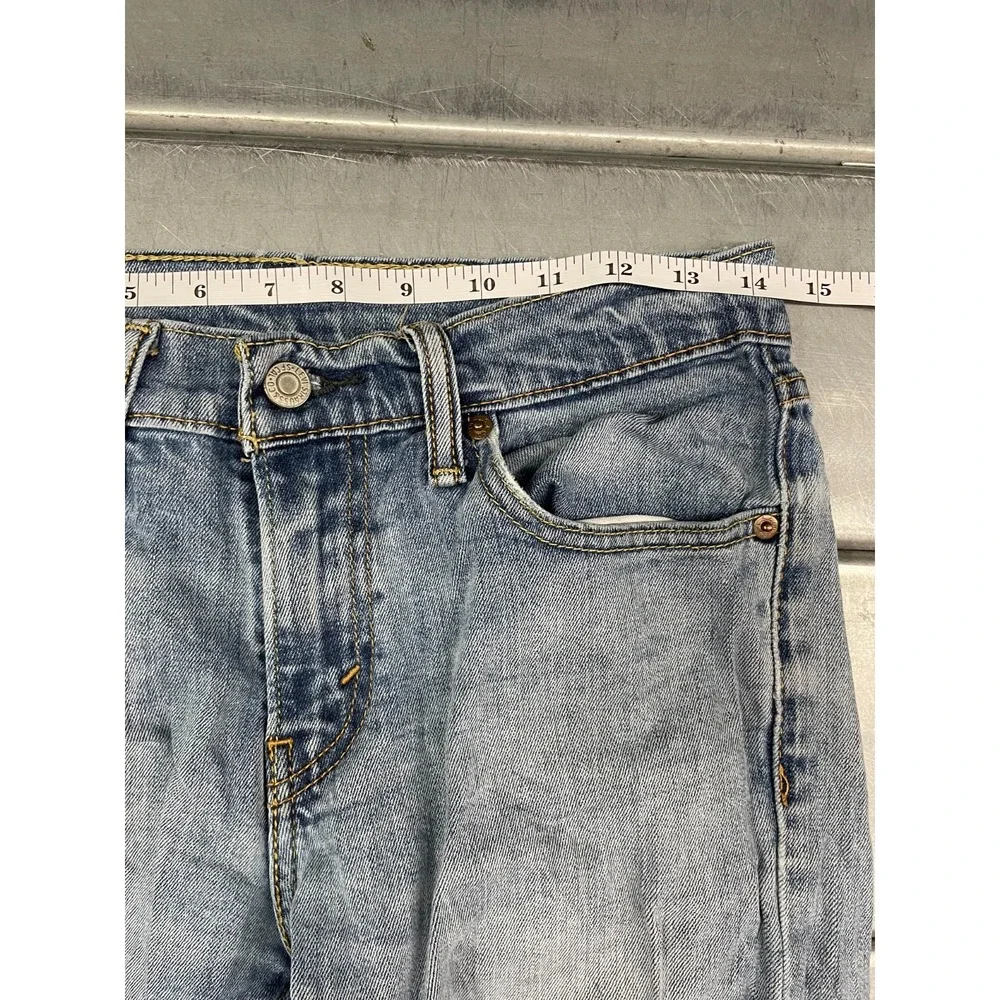 Levis 511 Jeans Mens 28X29 Blue‎ Light Wash Denim Slim Straight Leg Distressed